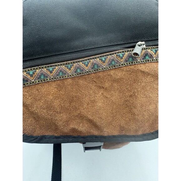 Vintage 90s Sasson Canvas Backpack w/ Suede Trim – Rare Retro - Picture 14 of 16